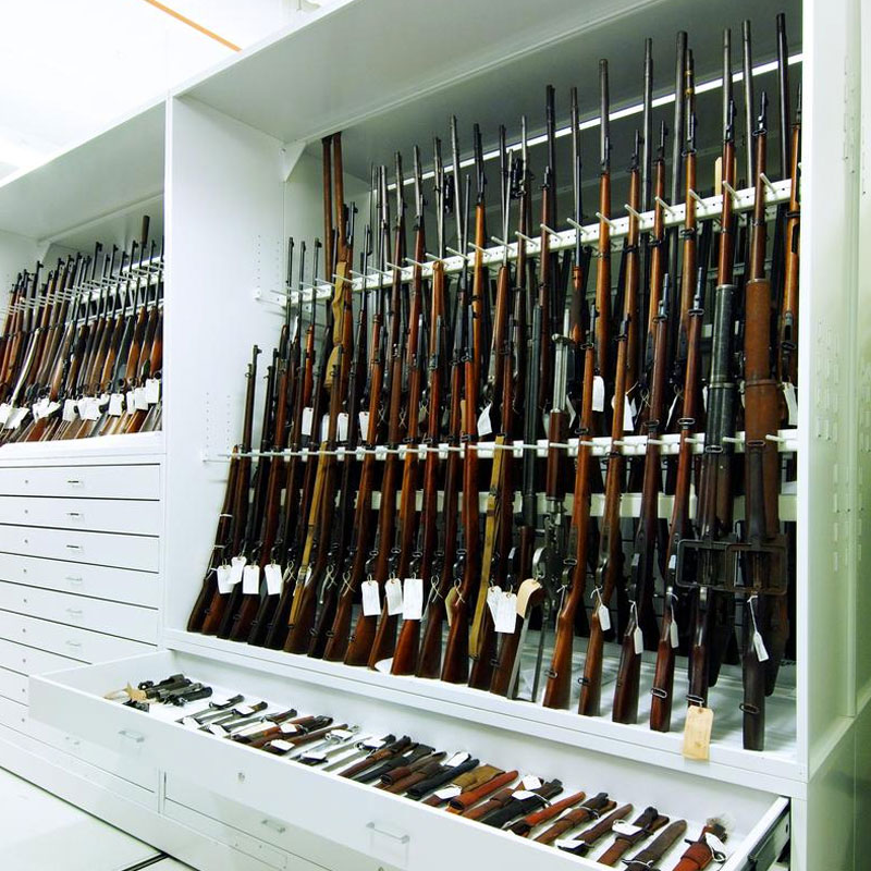 Firearms Storage Shelving for Evidence Storage