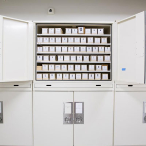 compact mobile storage in a museum